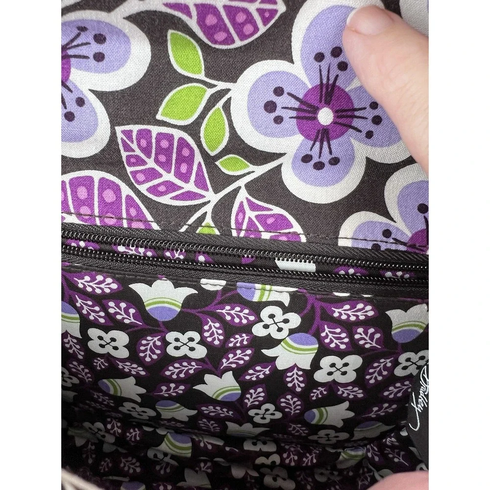 VERA BRADLEY Rachel CROSSBODY Small Size  BAG Purple/Green/Brown FLORAL